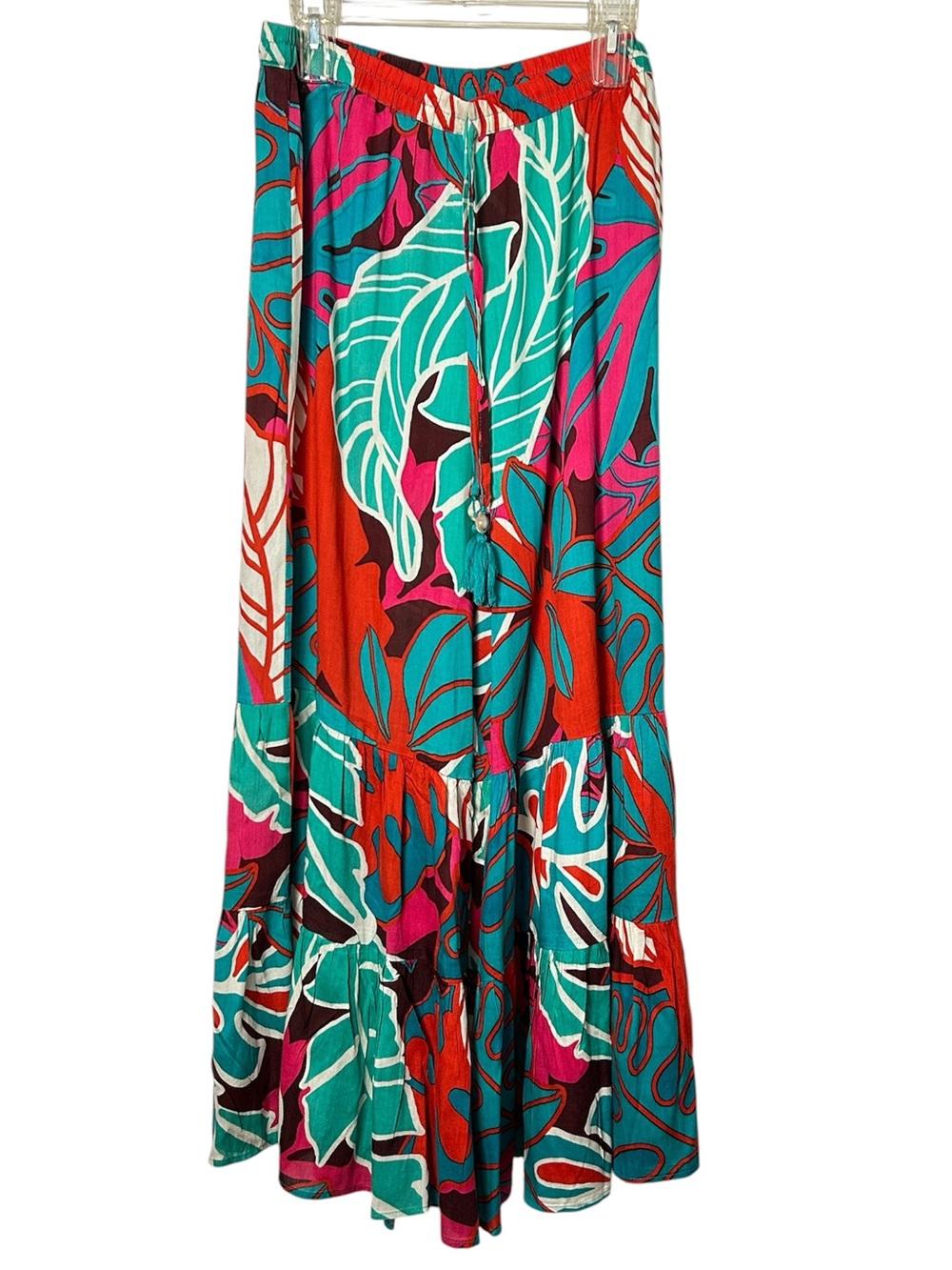 True Destinations Resort Wear Flare Pants Beach Womens XL Floral Tropical NEW - Picture 3 of 16